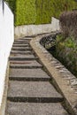 An old stone staircase in Morcote Royalty Free Stock Photo