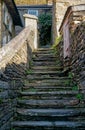 Old stone staircase to a cottege Royalty Free Stock Photo