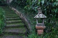 Old stone stairs covered with moss in the garden Royalty Free Stock Photo