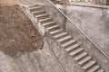 Old stone stairs,detail of medieval steps Royalty Free Stock Photo