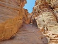 The old stone stairs leading up to the monastery Al Dayr. Petra.