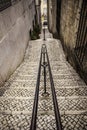 Old stone stairs in Lisbon Royalty Free Stock Photo