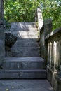 Old stone stairs in the park
