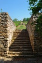 Old stone stairs to the vineyards Royalty Free Stock Photo