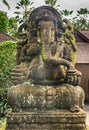 Old stone statue of Ganesha, a hindu symbol Indonesia. Royalty Free Stock Photo