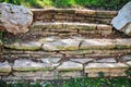 Old stone steps overgrown Royalty Free Stock Photo