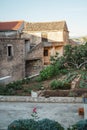 Old stone street of Biograd na Moru port in Croatia Royalty Free Stock Photo