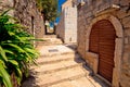 Old stone street of Cavtat Royalty Free Stock Photo