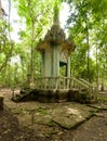 Old stone temple deep in jungle Asia Royalty Free Stock Photo