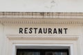 Old stone vintage ancient restaurant facade Royalty Free Stock Photo