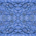 An old stone wall. Background of blue stones. Stone texture. Seamless. Symmetrical. Royalty Free Stock Photo