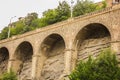 Old stone wall of the bridge Royalty Free Stock Photo