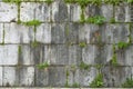 Old Stone Wall Grown With Grass. Royalty Free Stock Photo