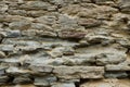 Old stone wall in Josselin town of France