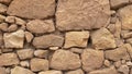 Old stone wall made without cement between the stones Royalty Free Stock Photo