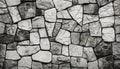 Old stone wall with rough granite blocks, solid construction material generated by AI Royalty Free Stock Photo