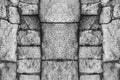 Old Stone Wall Texture. Grunge Backdrop or Wallpaper. Black and white Photo