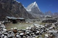 Old stone walls Himalayas mountains, Sagarmatha national park, Solukhumbu, Nepal