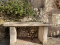 Old stone washbasin in the village