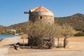 Windmills Poros Elounda Royalty Free Stock Photo