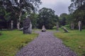 Old stone wood pebble glade