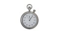 Old stopwatch time clock on a white background, 3d rendering Royalty Free Stock Photo