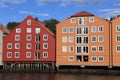 Old Storehouses in Trondheim Royalty Free Stock Photo