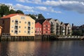 Old Storehouses in Trondheim, Norway Royalty Free Stock Photo