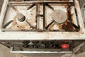 The old stove all dirty Royalty Free Stock Photo