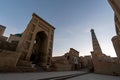 Old street in ancient city of Ichan-Kala, Khiva city. Uzbekistan. empty streets without people in the early morning in