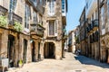 Old street with arcades in Santiago de Compostela