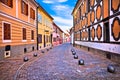 Old street of baroque town of Varazdin