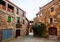 Old street in Catalan village. Pubol Royalty Free Stock Photo
