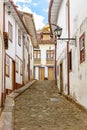 Old street on colonial and historic village of Ouro Preto Royalty Free Stock Photo