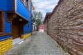 Colorful houses in the town of Trilye, Bursa, Turkey Royalty Free Stock Photo