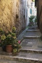 Old street in Cortona, Tuscany, Italy.