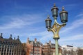 Old street electric lantern Royalty Free Stock Photo