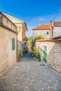 Old street in historic town of Skradin in Croatia Royalty Free Stock Photo