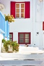 Old street and house in Mykonos Royalty Free Stock Photo