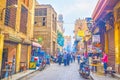 The old street in Islamic district of Cairo, Egypt Royalty Free Stock Photo