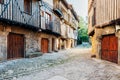 Old street in La Alberca, Salamanca, Spain Royalty Free Stock Photo