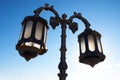 Old street lamp on the beach Royalty Free Stock Photo