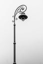 Old street lamp in the black and white Royalty Free Stock Photo