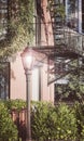 Old street lamp in Brooklyn New York, color toning applied, selective focus, USA Royalty Free Stock Photo