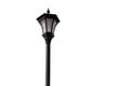 Old street lamp close up. Isolated object on a white background Royalty Free Stock Photo