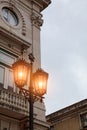 Old street lamp , detail of an old lighting in the cit Royalty Free Stock Photo