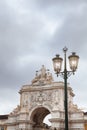 Old street lamp , detail of an old lighting in the cit Royalty Free Stock Photo