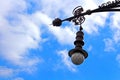 Old street lamp over blue sky Royalty Free Stock Photo