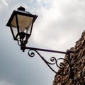 Old street lamp. Vintage street light. Royalty Free Stock Photo