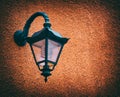 Old street lamp, wall Royalty Free Stock Photo